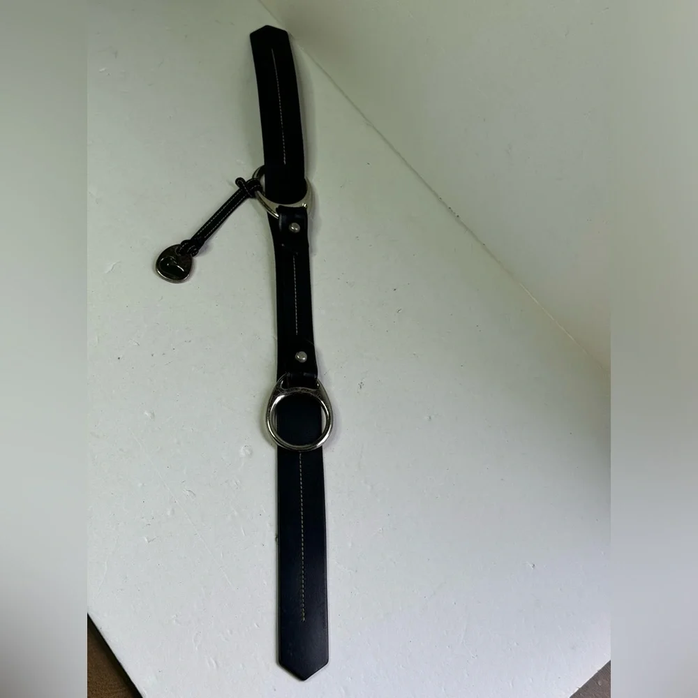 Dooney & Bourke Black Leather Replacement Strap Handle w Charm